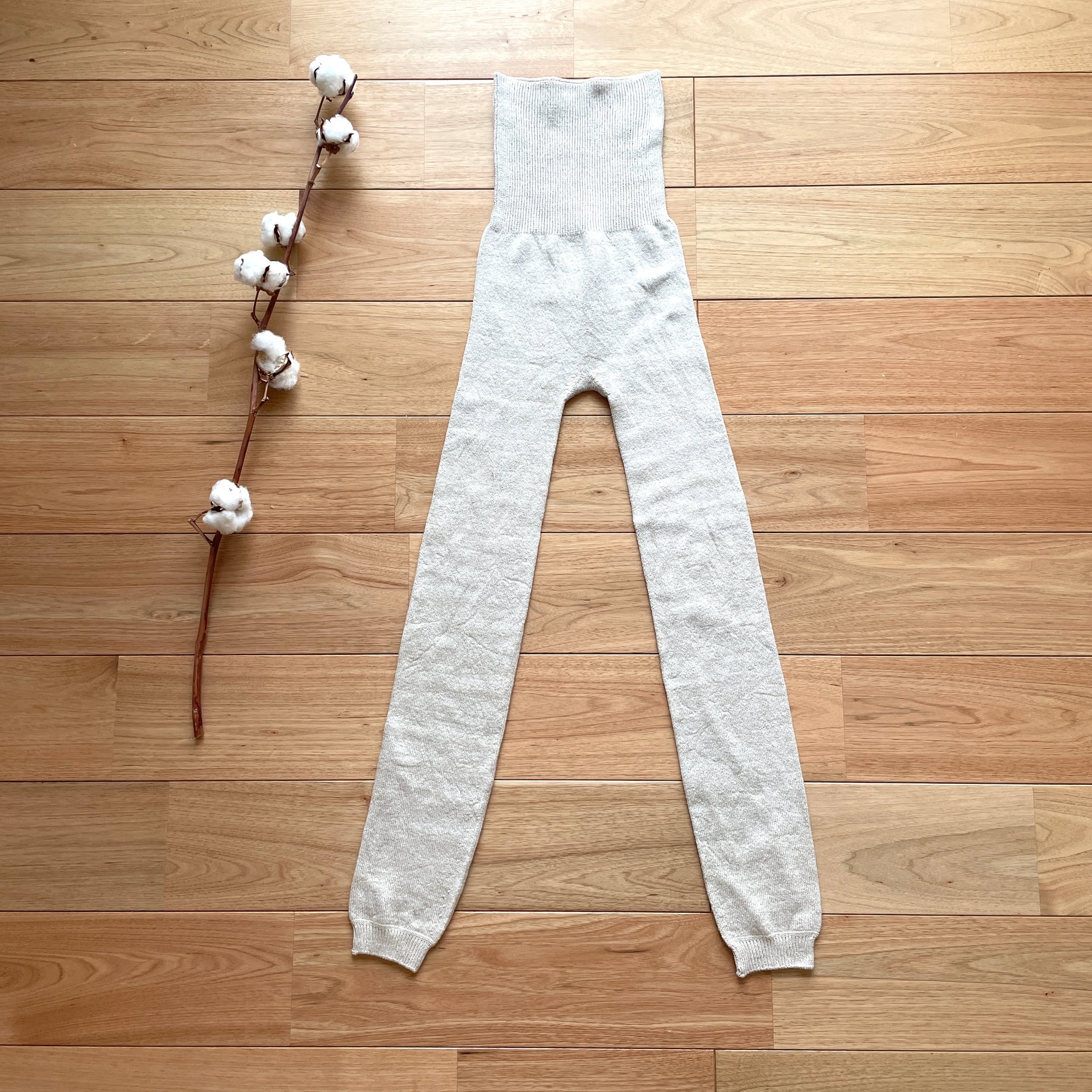 絹とコットンのやわらか　はらまきパンツ ロング(10分丈）